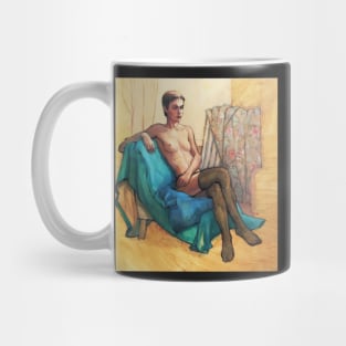 Black Stockings ~ oil painting Mug